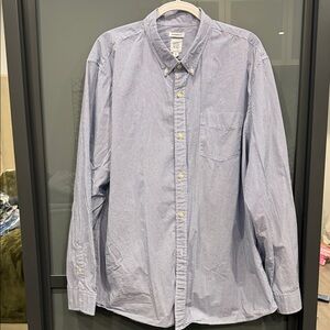 GAP Men's Blue Striped Button-Down Shirt